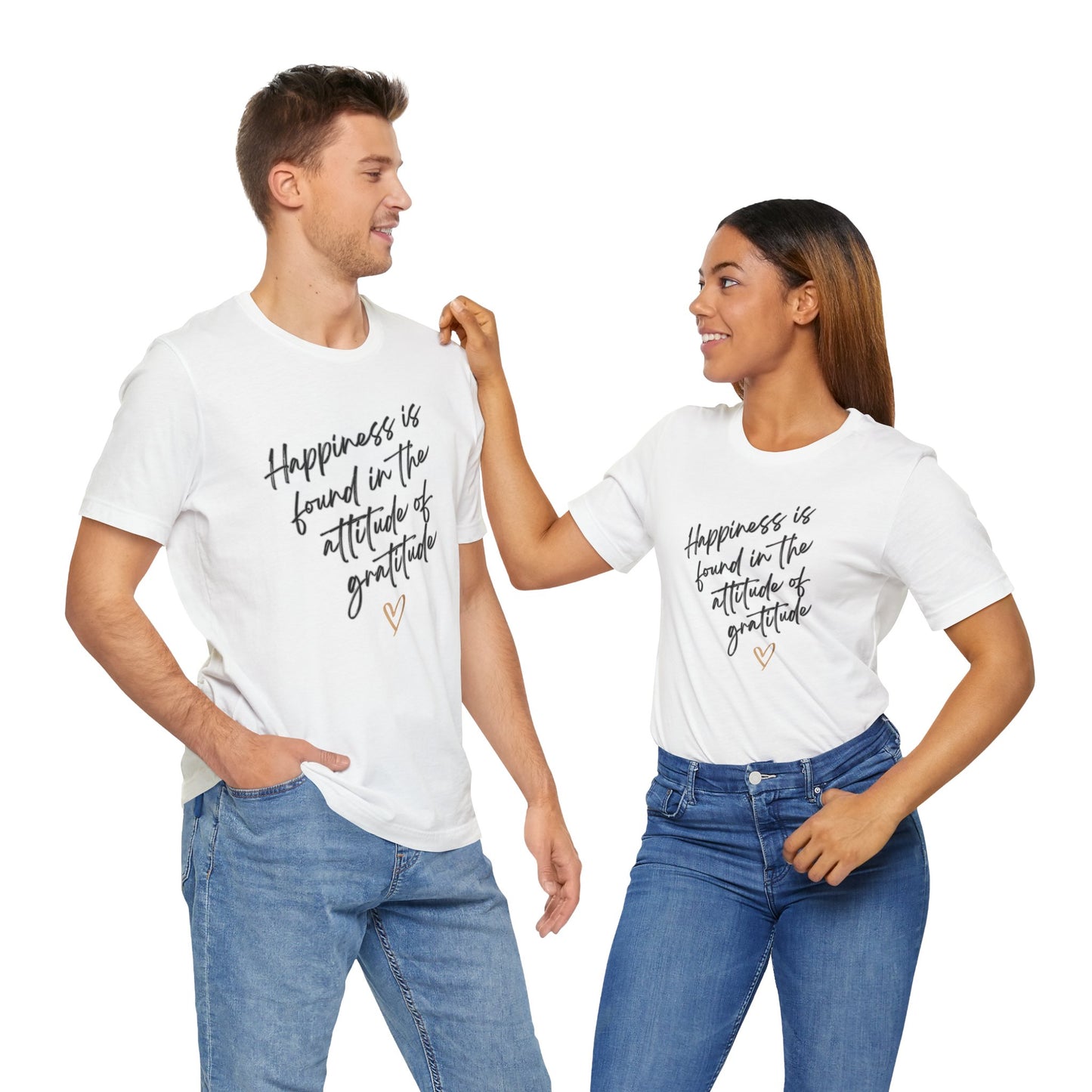 Gratitude Happiness Unisex Jersey Short Sleeve Tee