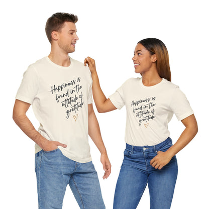 Gratitude Happiness Unisex Jersey Short Sleeve Tee