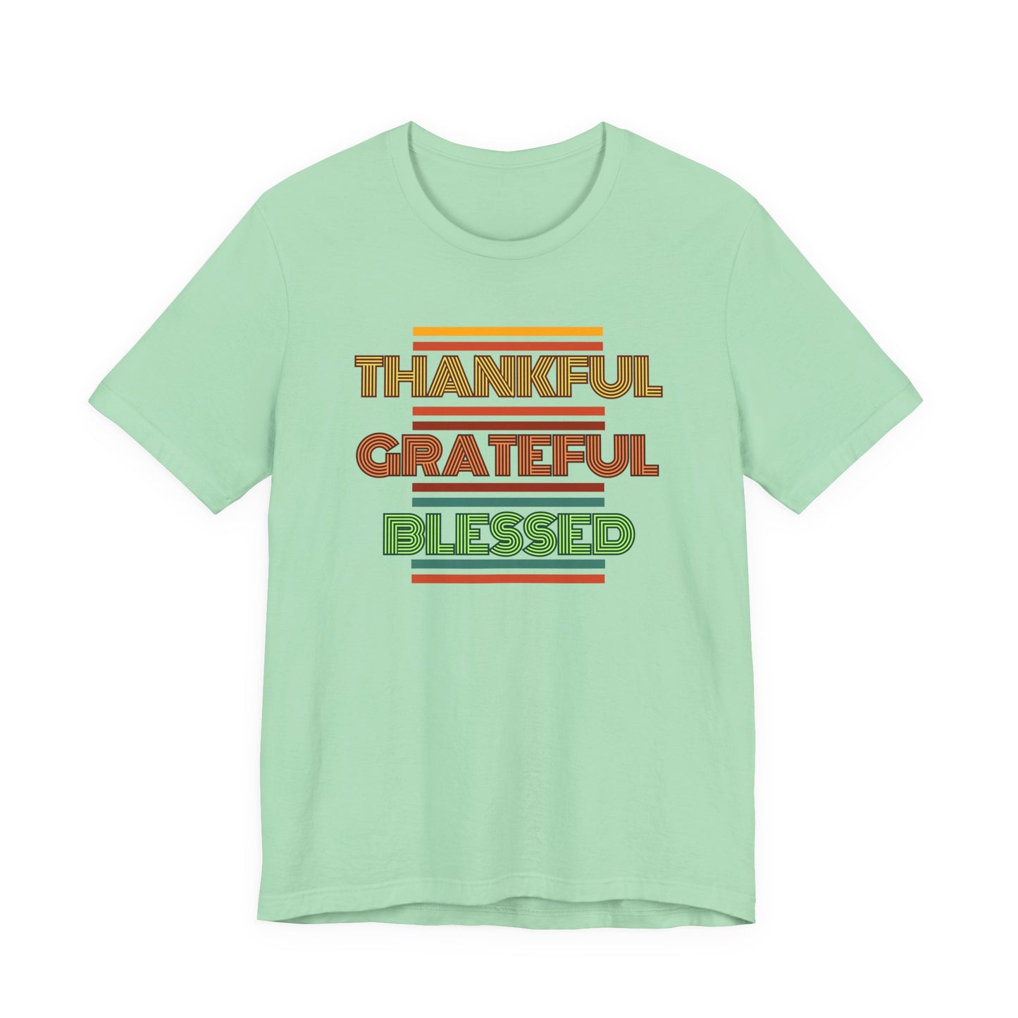 Thankful Grateful Blessed Unisex Jersey Short Sleeve Tee