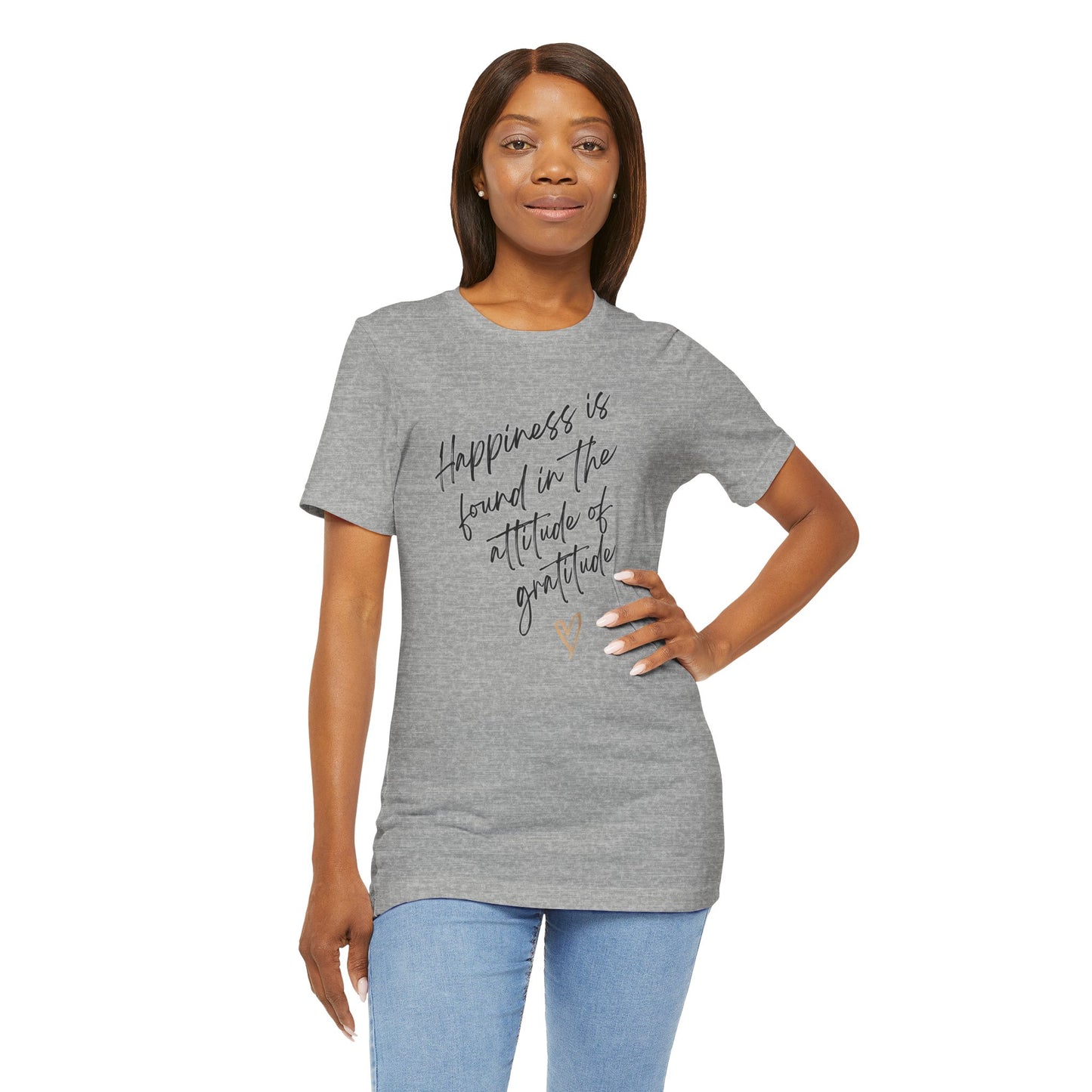 Gratitude Happiness Unisex Jersey Short Sleeve Tee