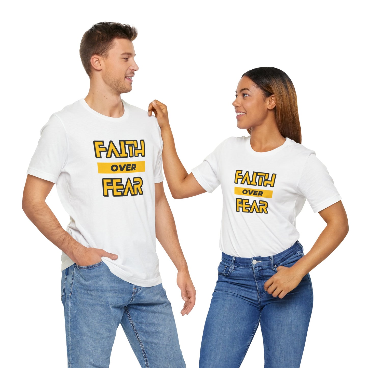 Faith Over Fear Unisex Jersey Short Sleeve Tee
