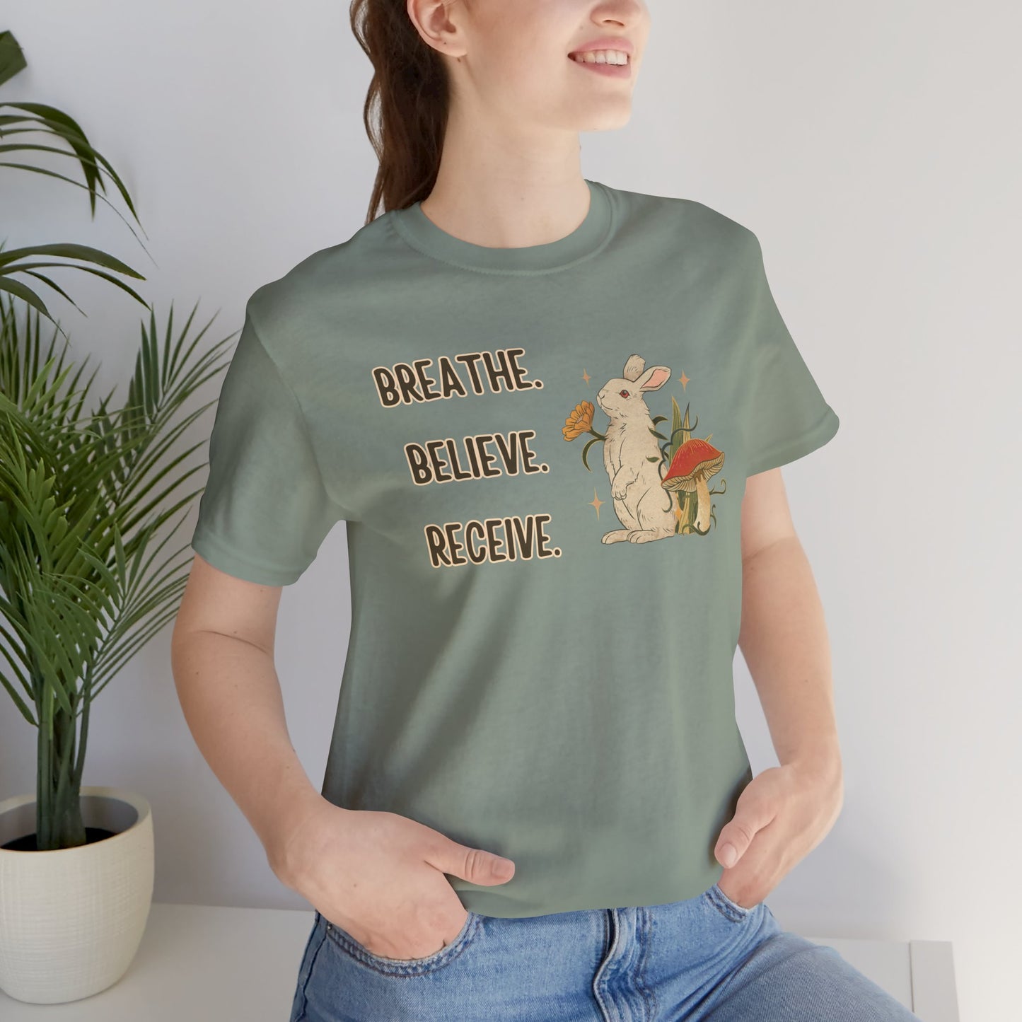 Breathe Believe Receive Unisex Jersey Short Sleeve Tee