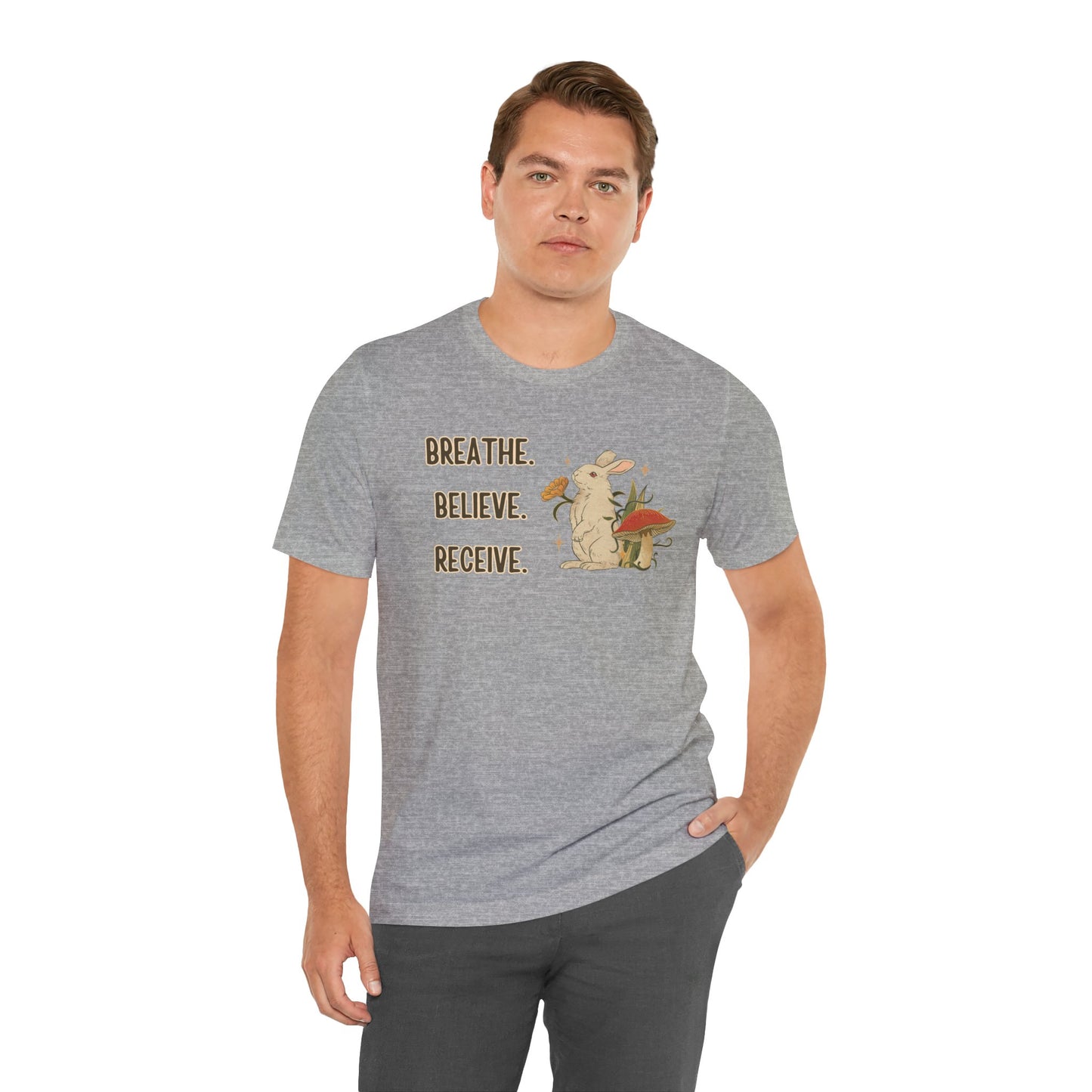 Breathe Believe Receive Unisex Jersey Short Sleeve Tee