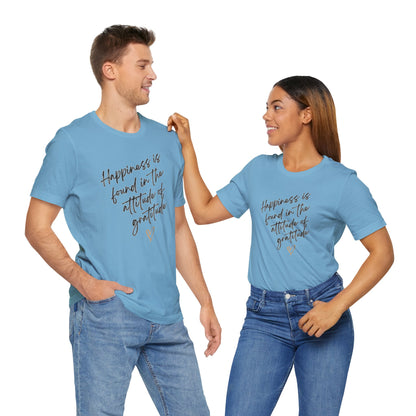Gratitude Happiness Unisex Jersey Short Sleeve Tee