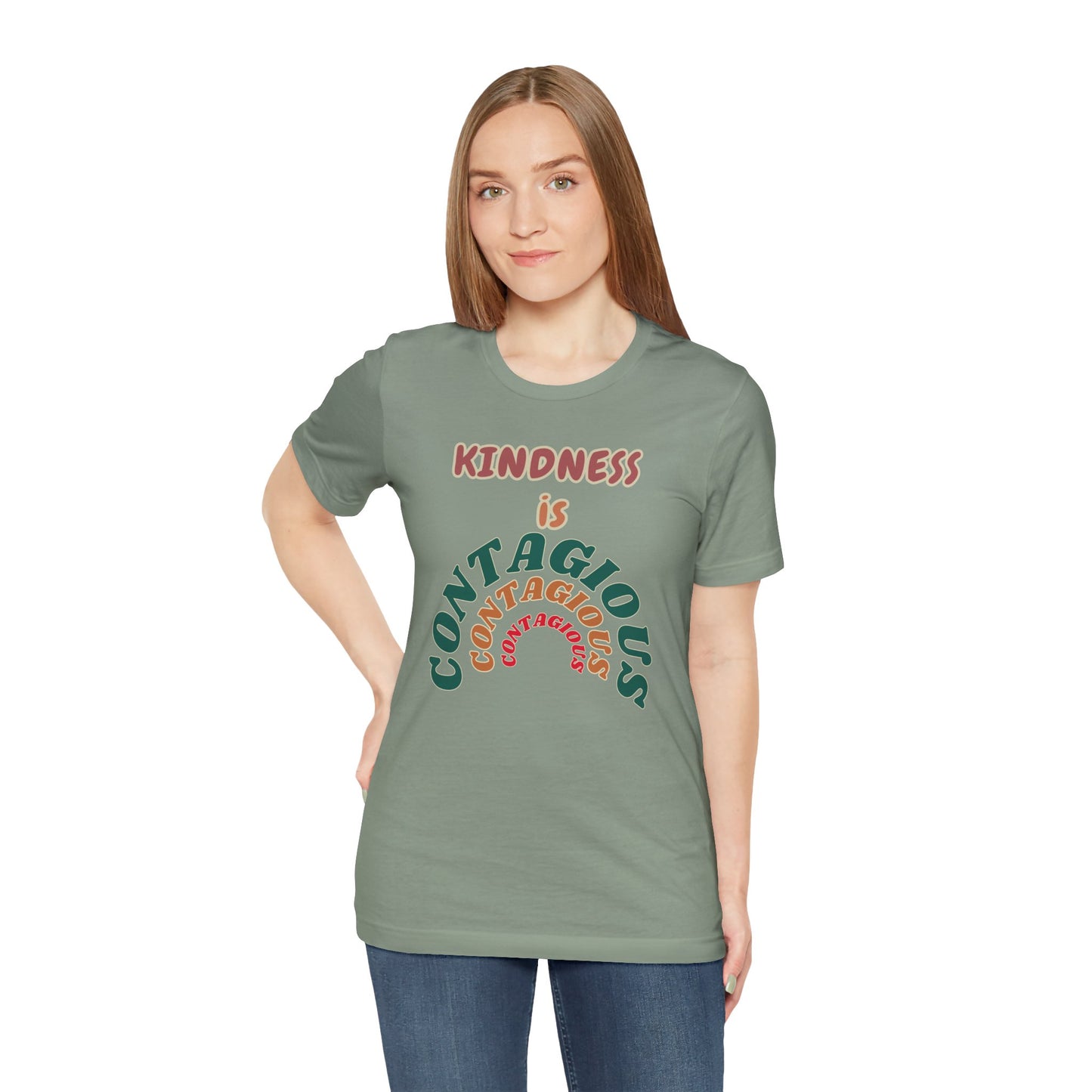 Kindness Contagious Unisex Jersey Short Sleeve Tee