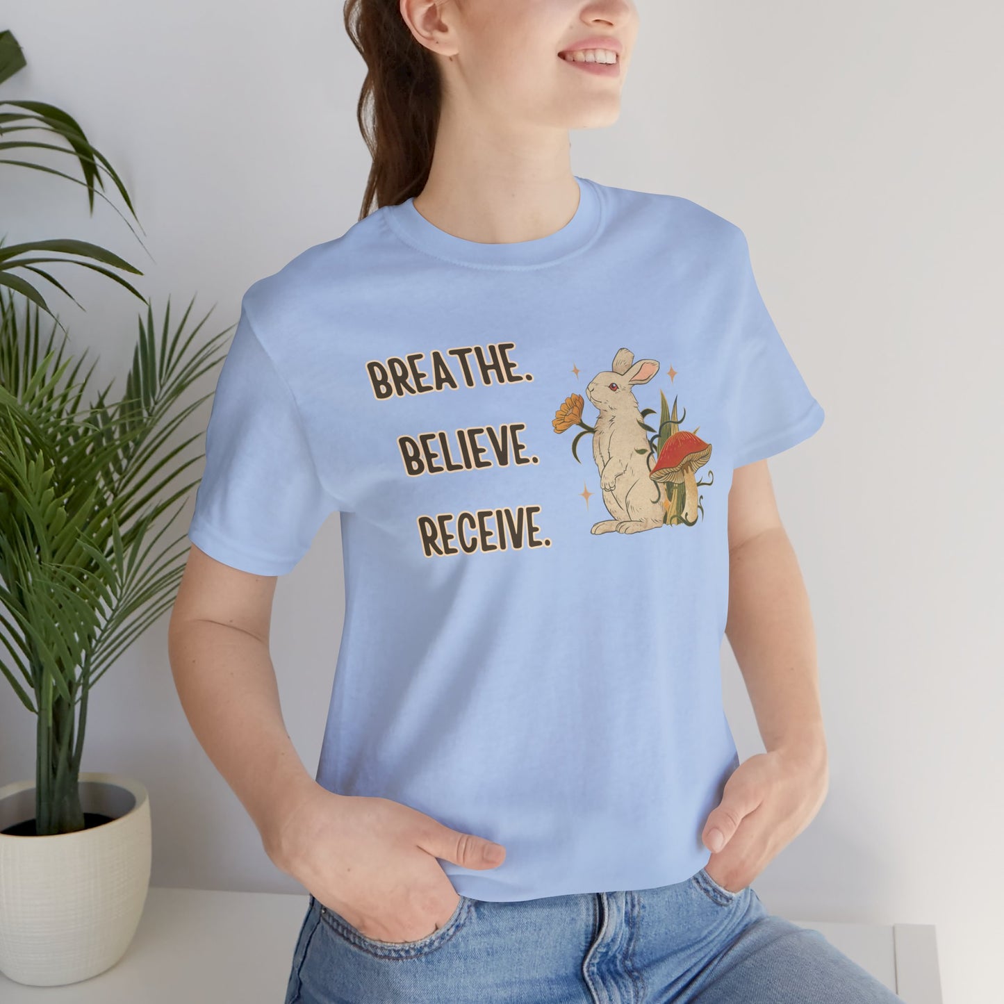 Breathe Believe Receive Unisex Jersey Short Sleeve Tee