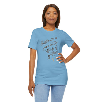 Gratitude Happiness Unisex Jersey Short Sleeve Tee