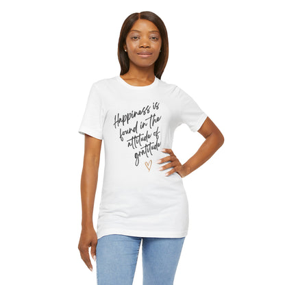 Gratitude Happiness Unisex Jersey Short Sleeve Tee