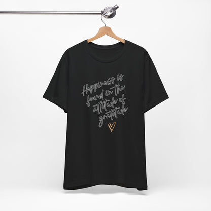 Gratitude Happiness Unisex Jersey Short Sleeve Tee