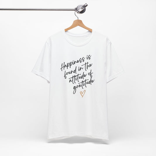Gratitude Happiness Unisex Jersey Short Sleeve Tee