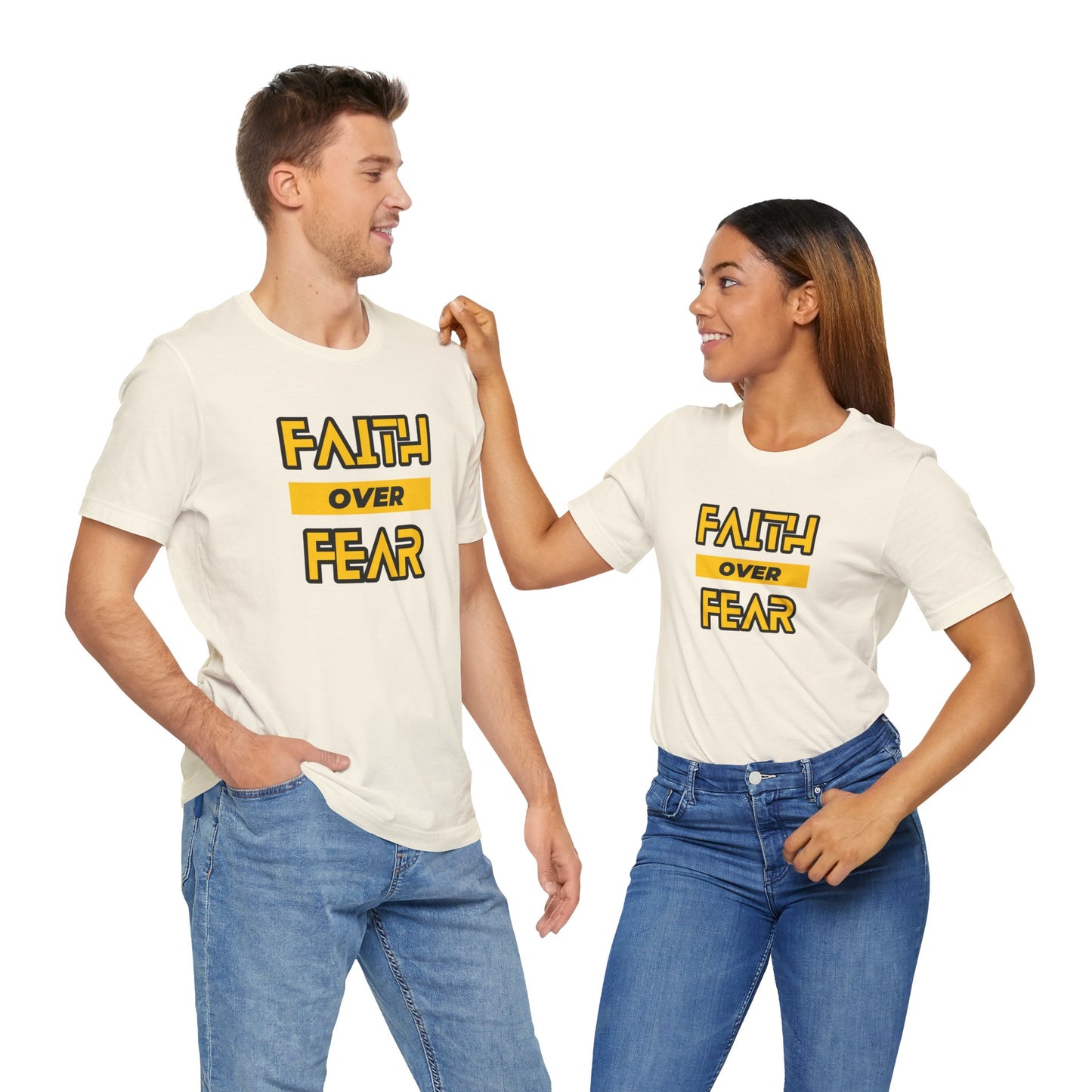 Faith Over Fear Unisex Jersey Short Sleeve Tee