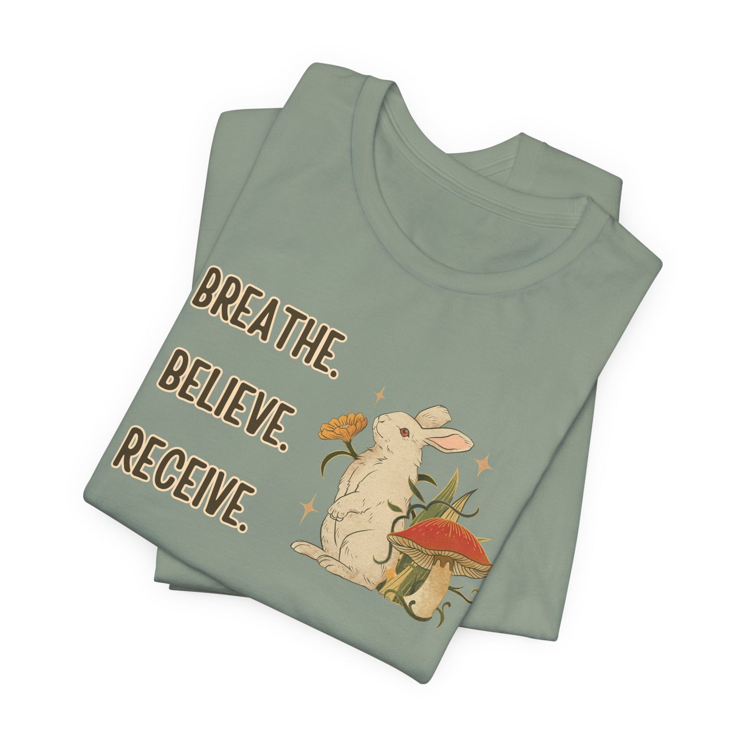 Breathe Believe Receive Unisex Jersey Short Sleeve Tee