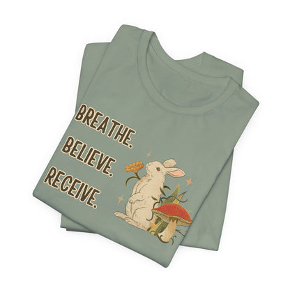 Breathe Believe Receive Unisex Jersey Short Sleeve Tee