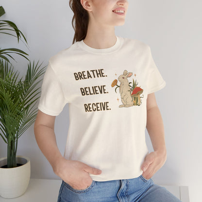 Breathe Believe Receive Unisex Jersey Short Sleeve Tee