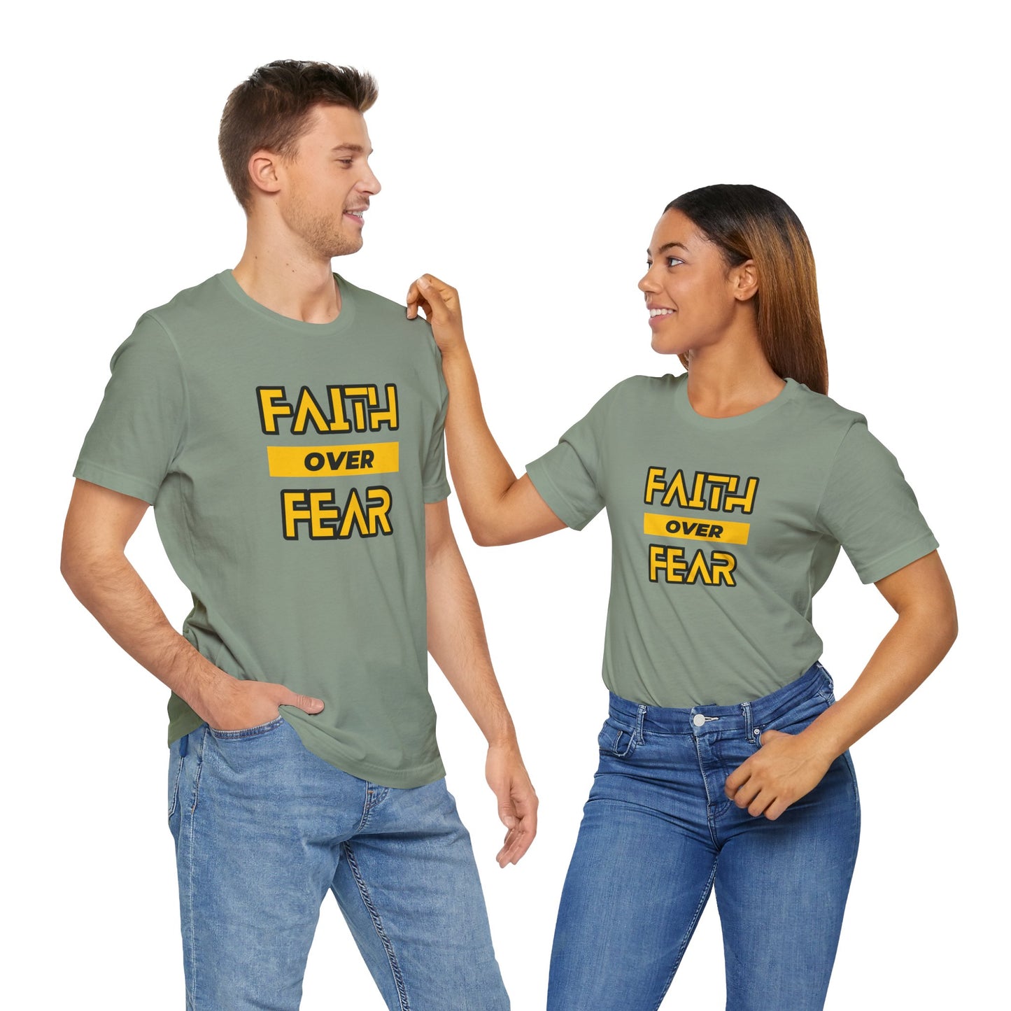 Faith Over Fear Unisex Jersey Short Sleeve Tee