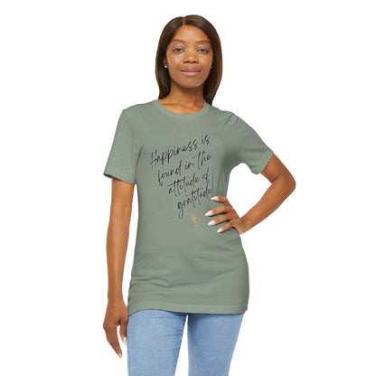 Gratitude Happiness Unisex Jersey Short Sleeve Tee